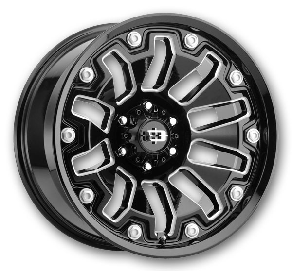 Gloss Black Milled Spoke